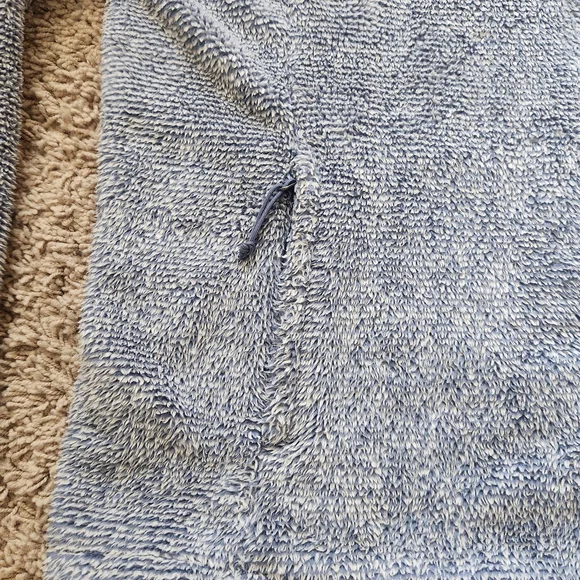 THE NORTH FACE Women’s Deep Pile Fleece Jacket Large Heather Blue Full Zip - Picture 8 of 14